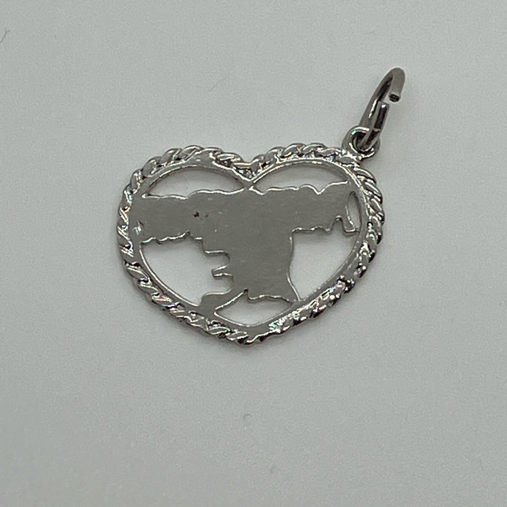 Vtg 925 Sterling Silver 'Remember Me' Heart Charm / Pendant - Picture 2 of 4